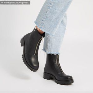 Little Burgundy Floyd Quinn Zip Boots 6 36 black